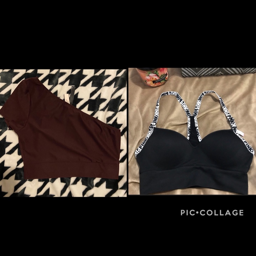 1 Victoria Secret and 1 Pink Sports Bras